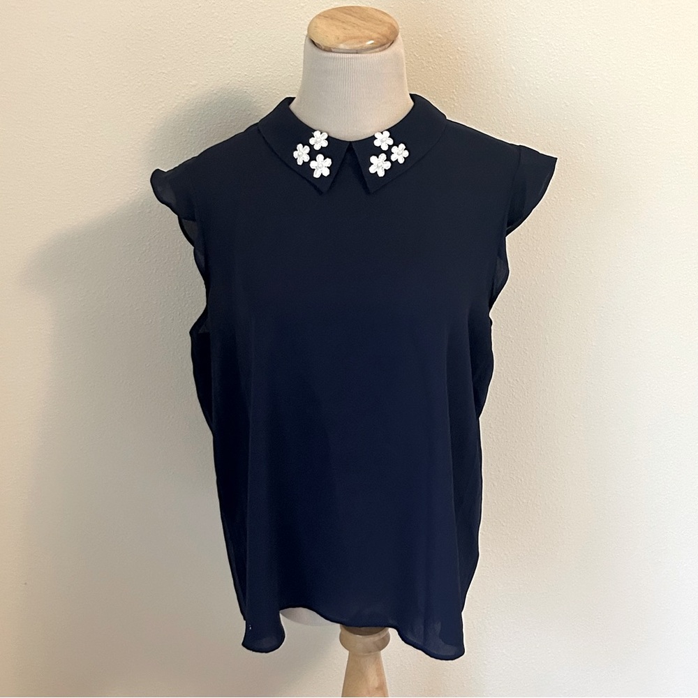 Elle Navy Blue Tank Top